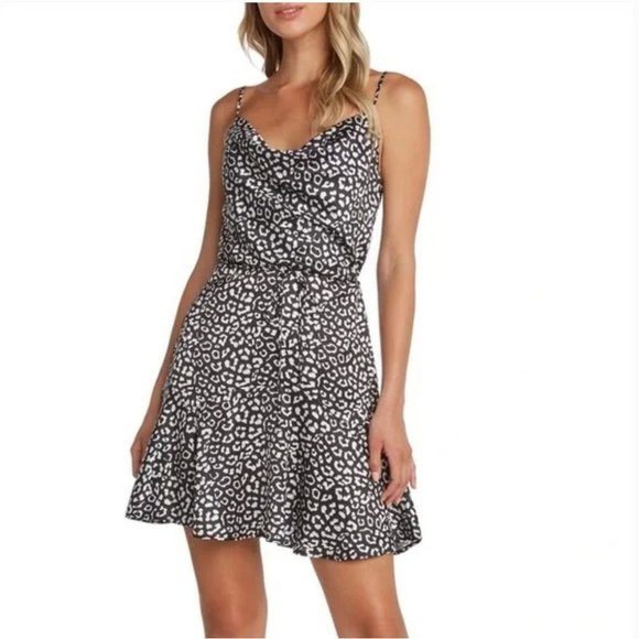 Willow Freddie Animal Print Mini‎ Dress Black XS - Picture 1 of 4